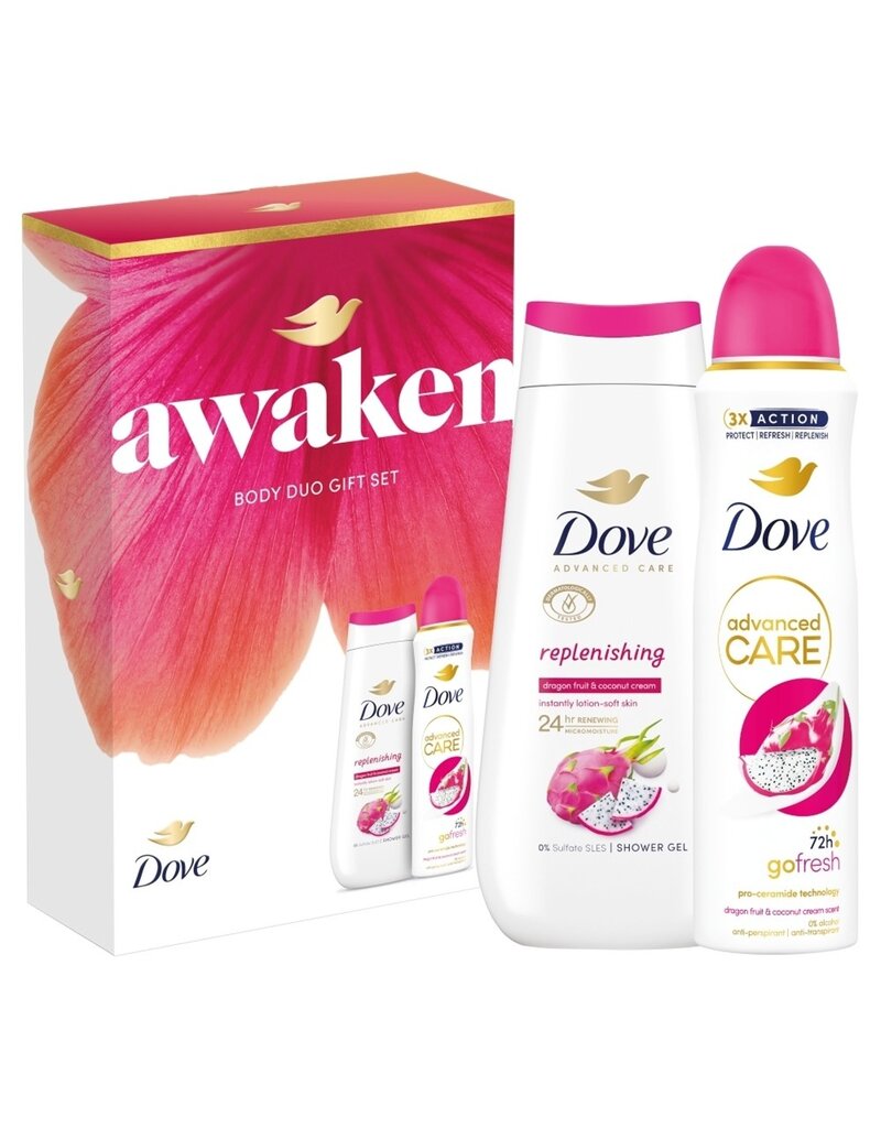 Dove Advanced Awaken Giftset; Douche 225ml en Deo 150ml