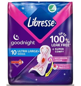 Libresse Maandverband Goodnight Ultra Large+ Wings 10 stuks