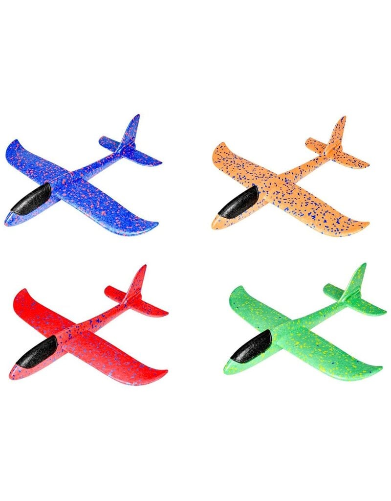 Vliegtuig Foam 46cm 4 assorti kleur
