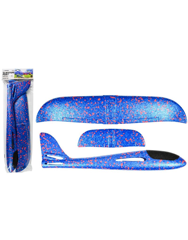 Vliegtuig Foam 46cm 4 assorti kleur