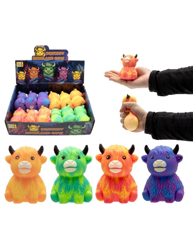 Squeeze Highland Koe 4 assorti kleur