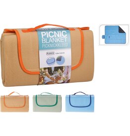 Picknickdeken 130x150cm 3 assorti kleur