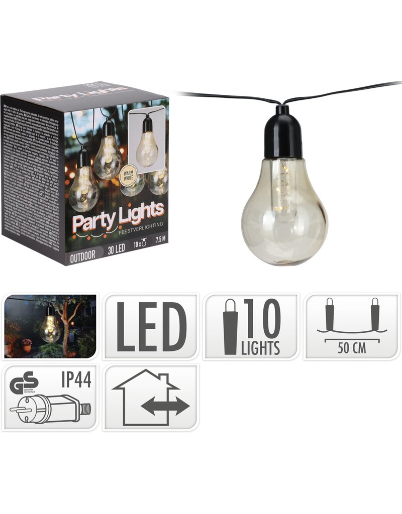 Pro Garden Feestverlichting 10 Lampjes Warm Wit