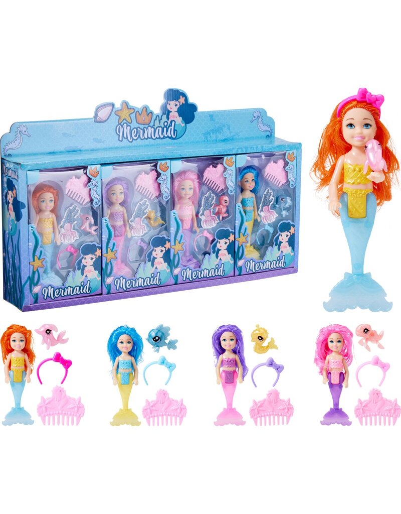Pop Zeemeermin Set 5 delig 4 assorti