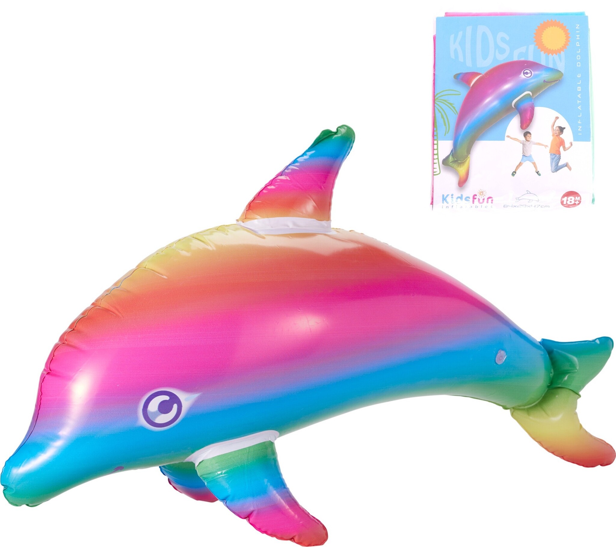 Dolfijn Opblaasbaar in Regenboogkleuren 84x47x29 cm