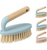 Borstel met Handvat 14,5cm. PP en Bamboe assorti kleur
