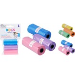Hondenpoepzakjes 3 x 15 zakjes 2 assorti kleur