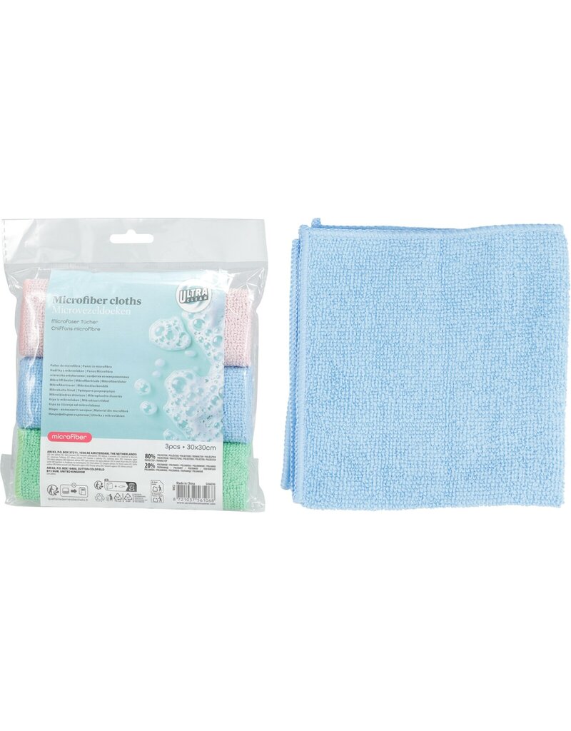 Mircovezeldoek 30x30cm set van 3 stuks