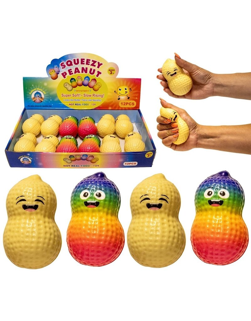 Squeeze Peanut 10cm Slow Rise PU 2 assorti