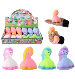 Squeeze Princess 10cm met poeder 4 assorti kleur