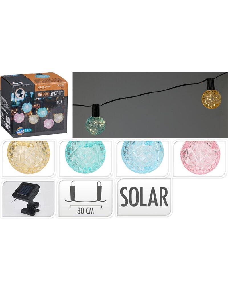 Pro Garden Solar Lichtslinger Multi Colour 10 Lampen 2,7mtr