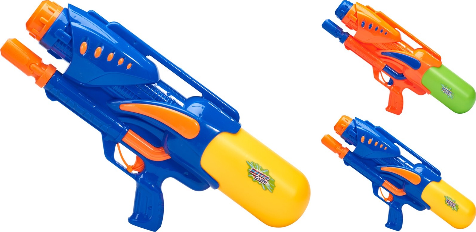 Watergeweer 48cm met pomp 2 assorti kleur