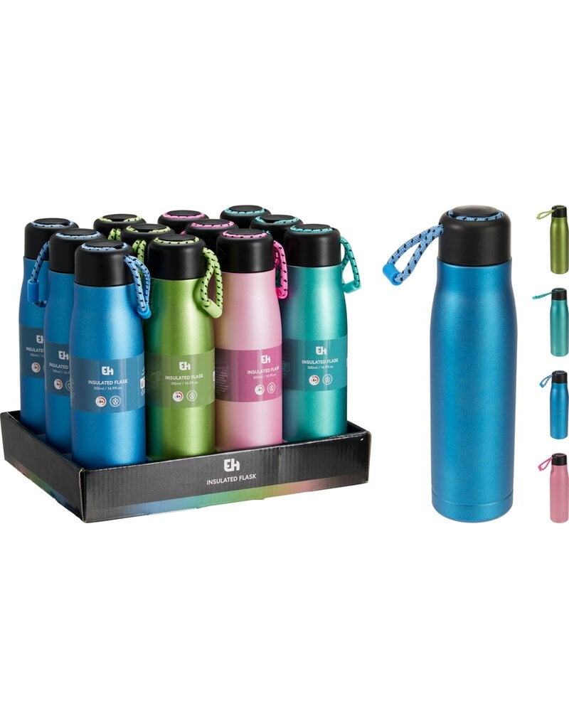 Isolatiekan RVS 500ml 4 assorti kleur