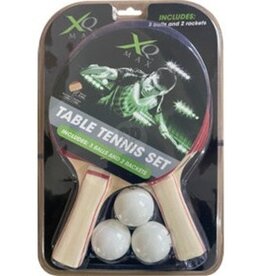 Xqmax Tafeltennisset 5 delig 2x batje + 3x bal