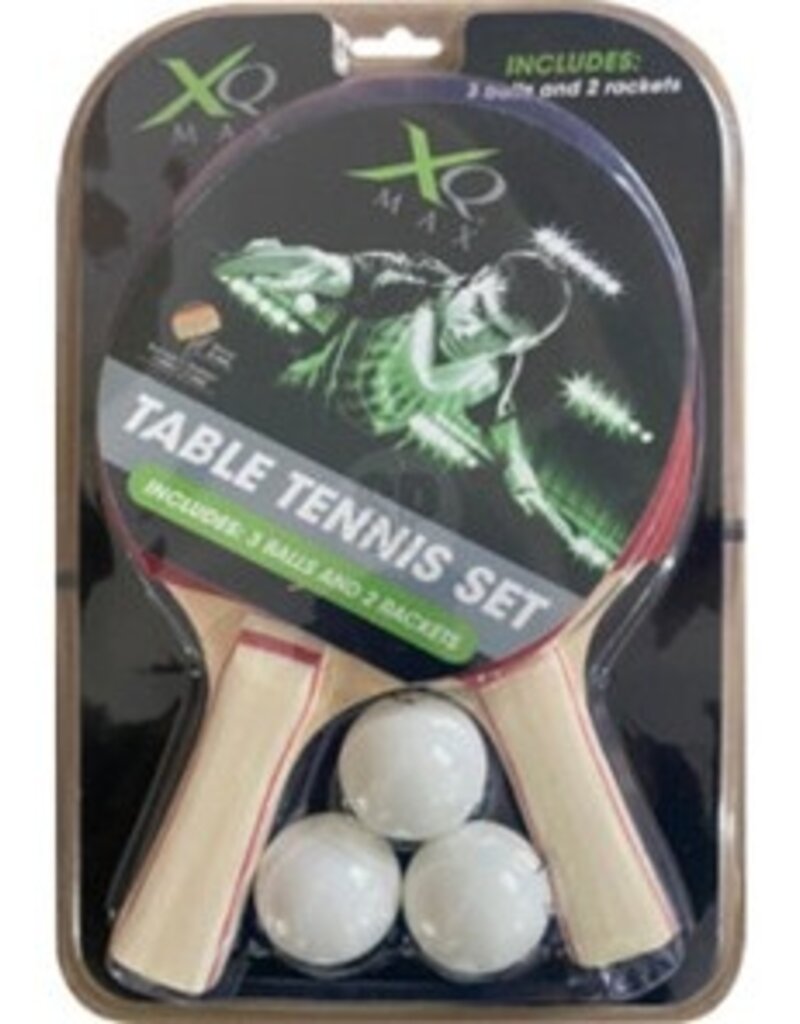 Xqmax Tafeltennisset 5 delig 2x batje + 3x bal