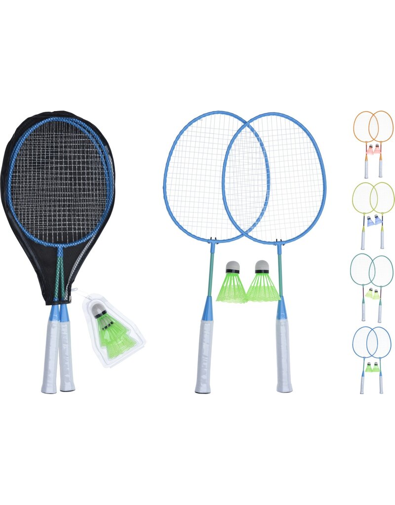 Badmintonset met shuttles 52cm 4 assorti kleur
