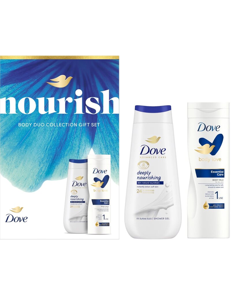 Dove Giftset Nourish; Douche 225ml + Bodylotion 250ml