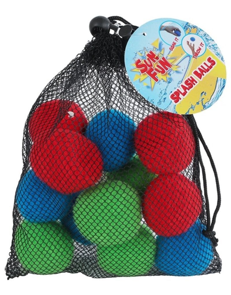 Sun Fun Gekleurde Waterballen 6cm 12 stuks in opbergtas