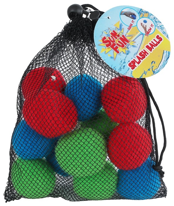 Sun Fun Gekleurde Waterballen 6cm 12 stuks in opbergtas