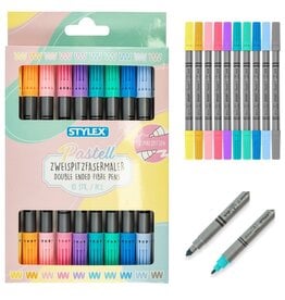 Viltstiften Duo Punt 2 & 3mm Pastelkleuren 10 stuks