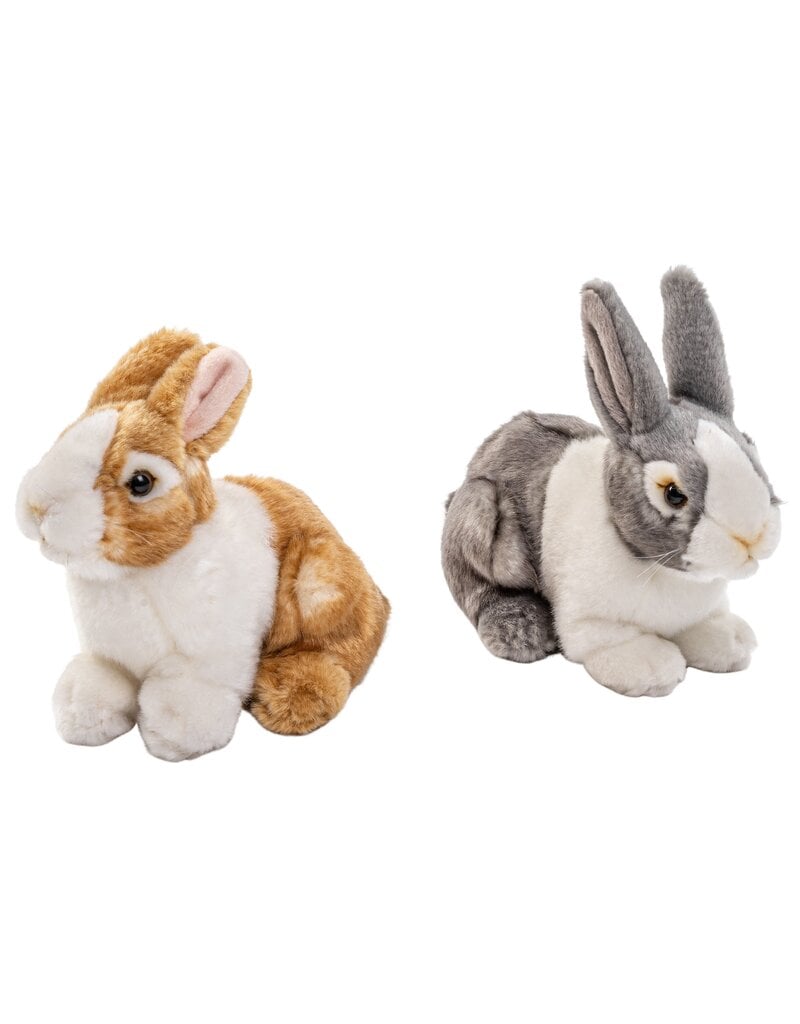 Pluche Konijn Zittend 20cm 2 assorti kleur