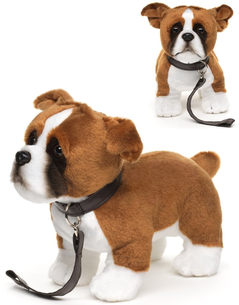 Pluche Boxer Staand 23cm met riem