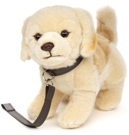 Pluche Golden Retriever Puppy Staand 22cm met riem