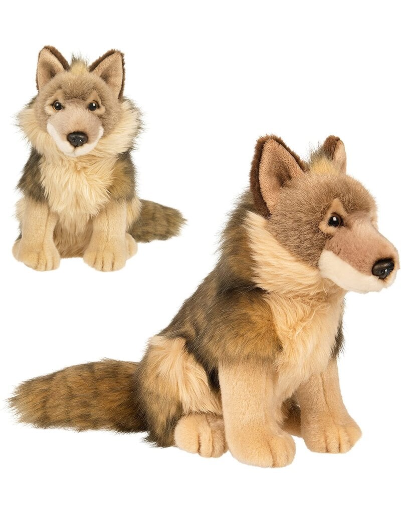 Pluche Wolf Zittend 25cm