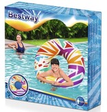 Bestway Zwemring Geometrisch 107cm met handvaten 2ass design