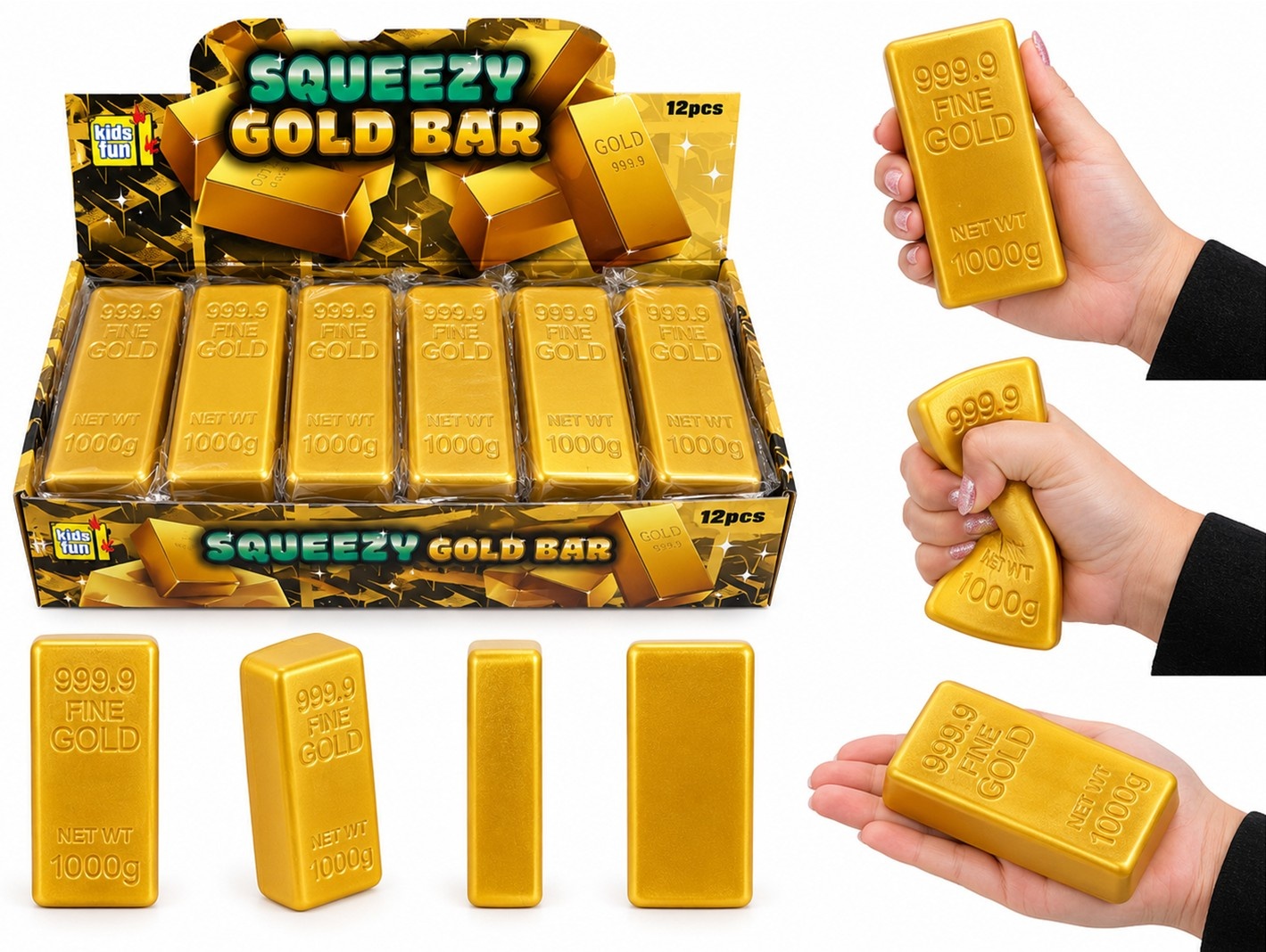 Squeeze Goud Staaf 13x5,5x3,5cm