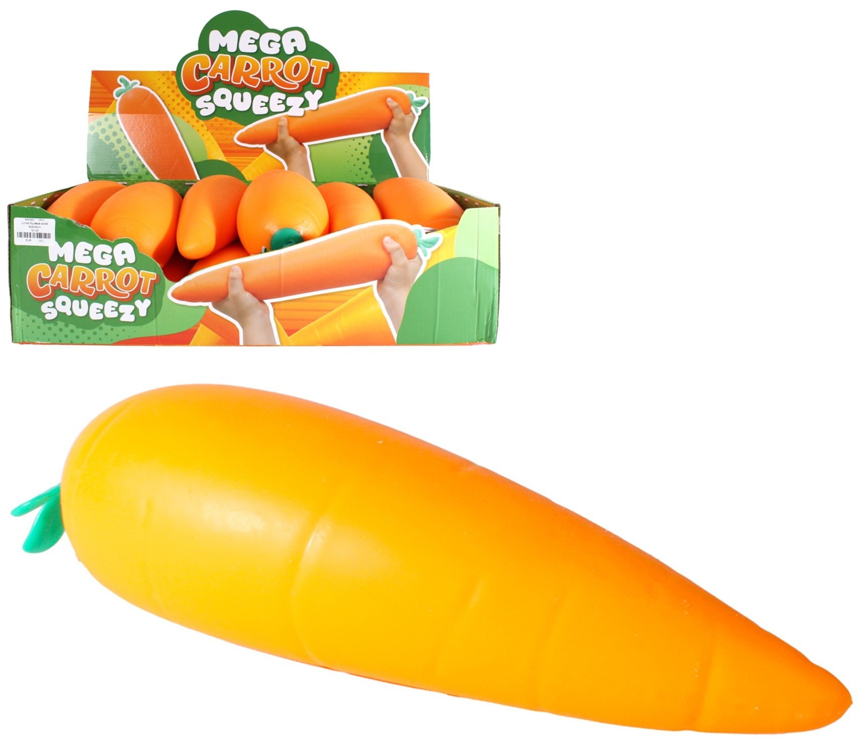 Jumbo Squeeze Wortel 34x8x8cm
