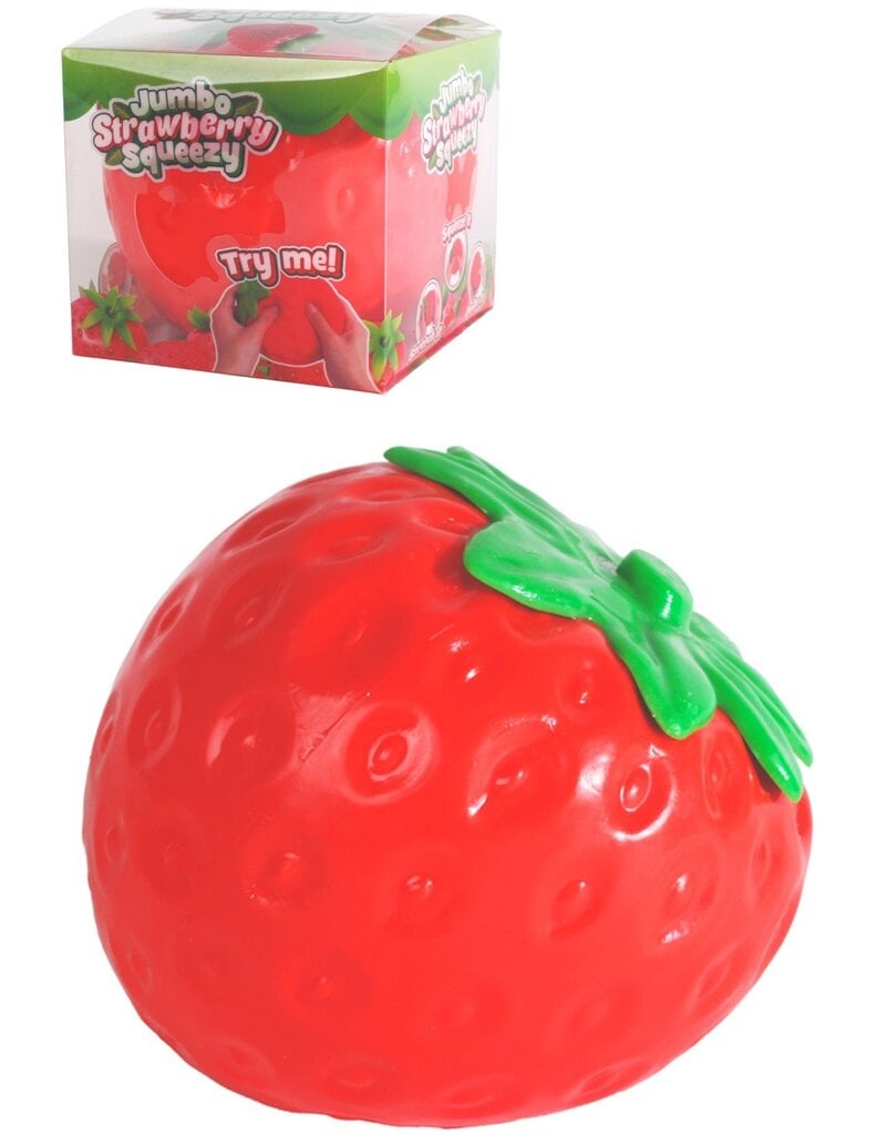 Jumbo Squeeze Aardbei 14x14x15cm