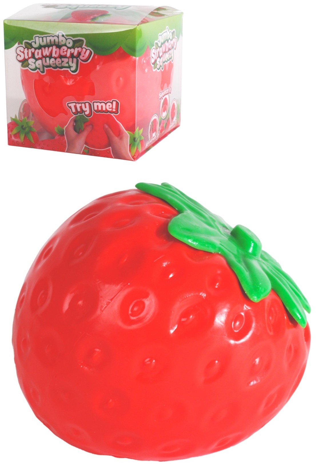 Jumbo Squeeze Aardbei 14x14x15cm