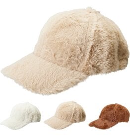 Baseball Pet Faux Bont Maat 56-58cm 3 assorti kleur