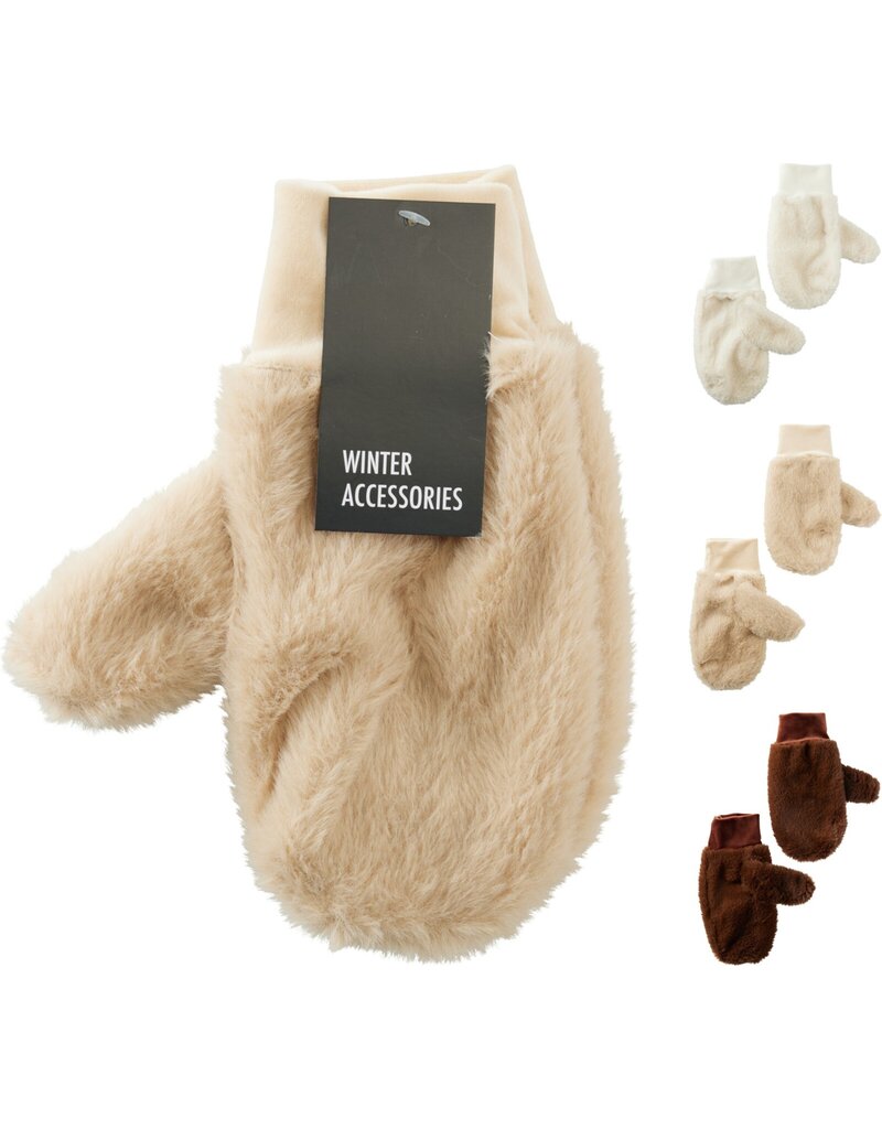 Want Faux Bont 22x12cm 3 assorti kleur