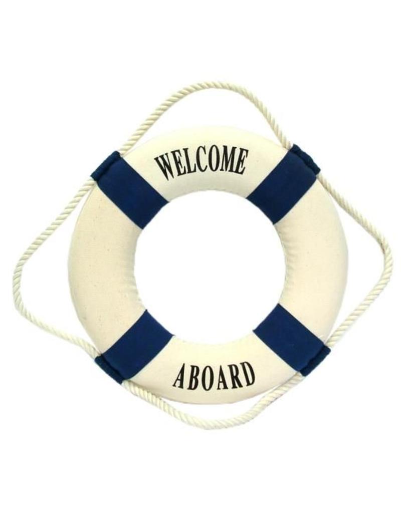 Reddingsboei 35cm met tekst Welcome Aboard