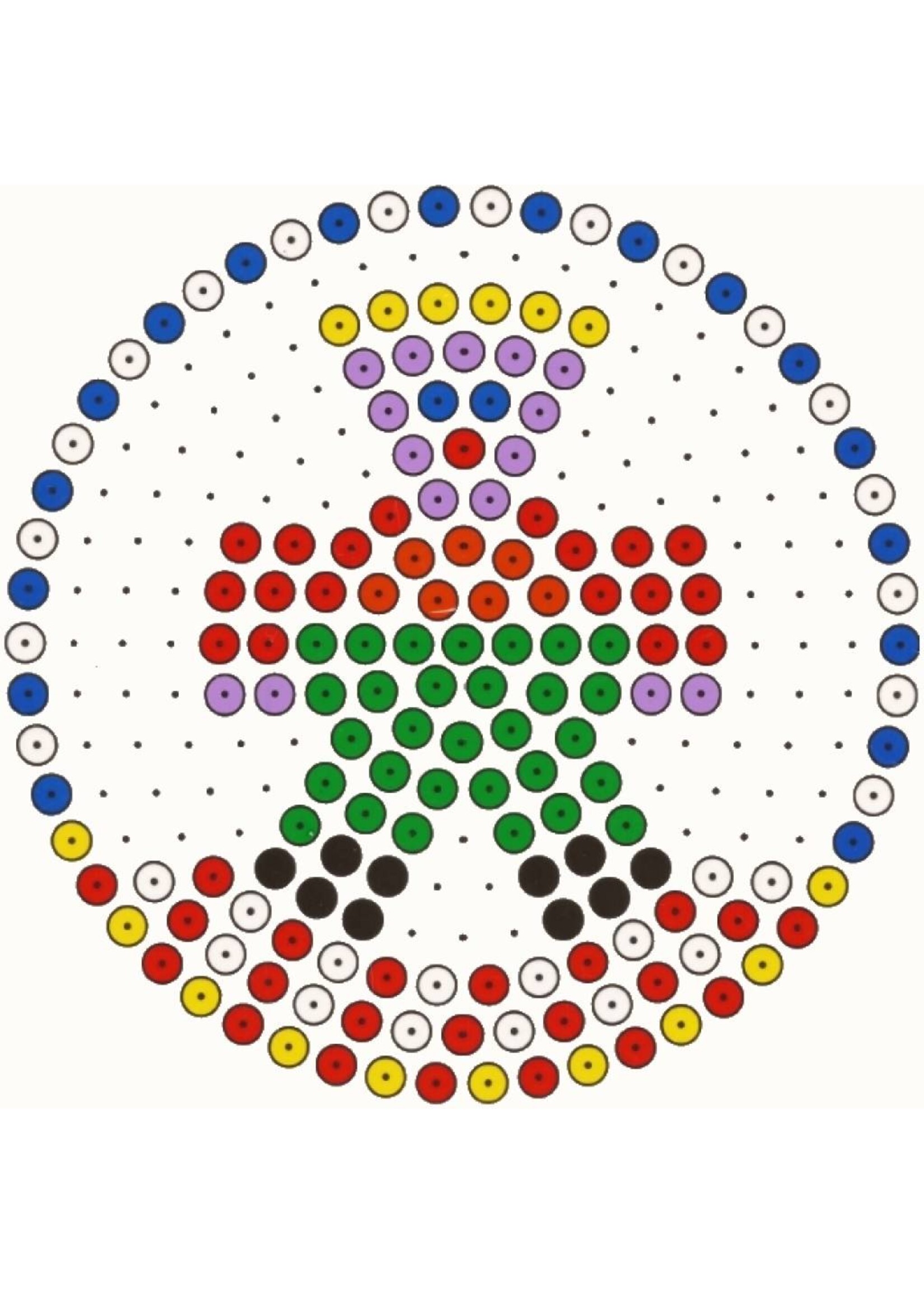 Kralenplank rond Poppetje