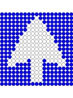 Kralenplank Verkeersbord eenrichtingsverkeer