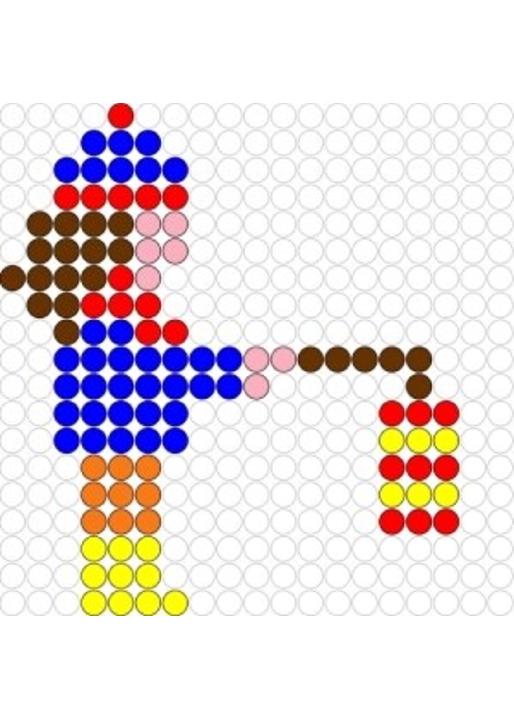 Kralenplank Lopen met lampion