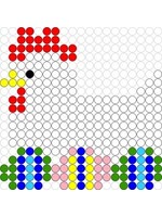 Kralenplank Kip op eieren