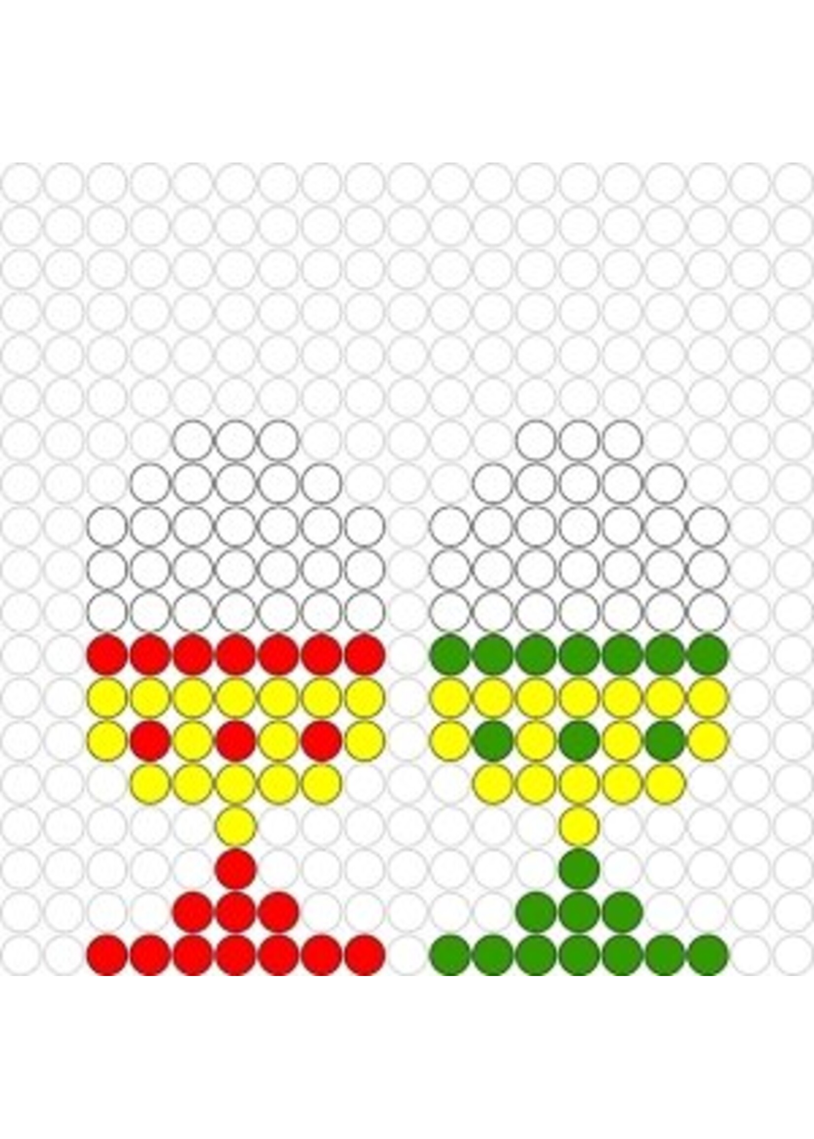 Kralenplank Eieren in dopjes