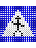 Kralenplank Verkeersbord oversteken