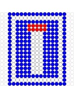 Kralenplank Verkeersbord doodlopende weg