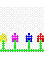 Kralenplank Vier bloemetjes