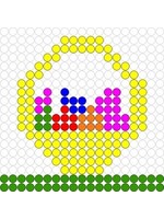 Kralenplank Paasmandje