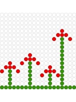 Kralenplank Rode lentebloemen