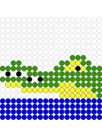 Kralenplank Krokodil