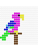 Kralenplank Papegaai