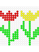 Kralenplank Lentebloemen