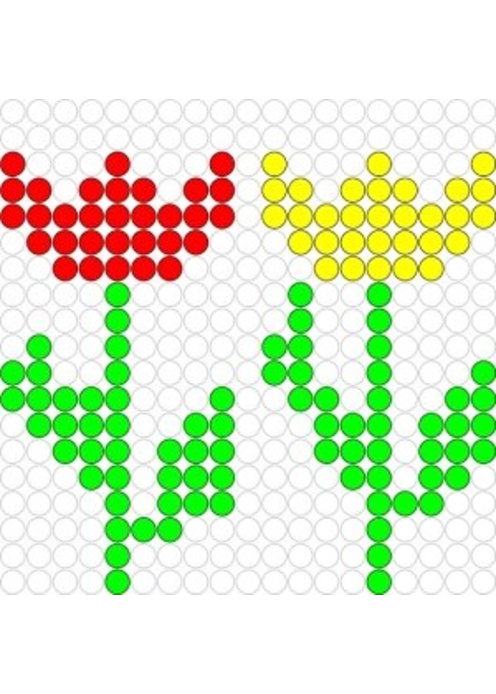 Kralenplank Lentebloemen